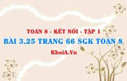 Bài 3.25 trang 66 SGK Toán 8 tập 1 Kết nối tri thức